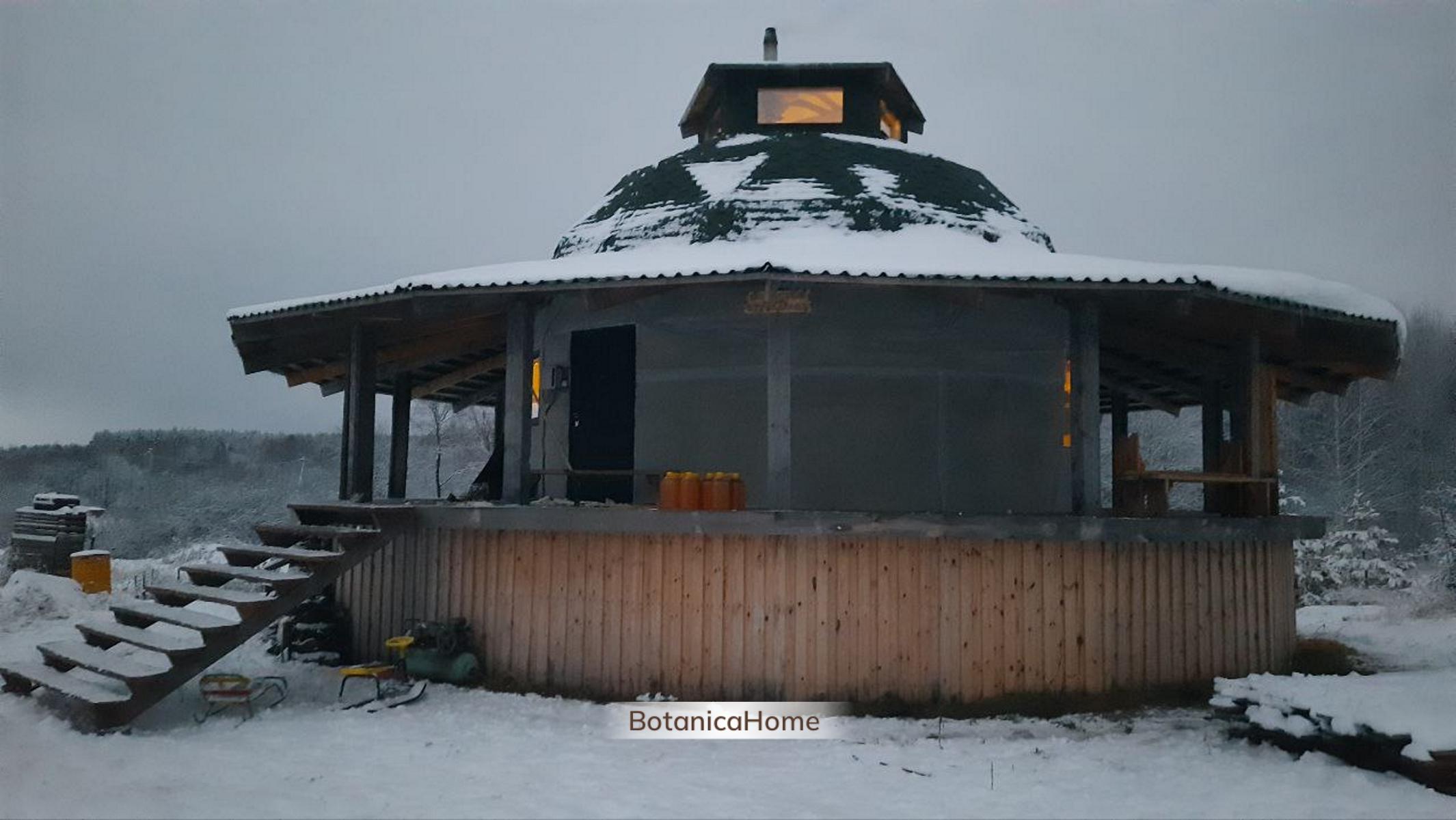 Теплоизоляция купольного дома